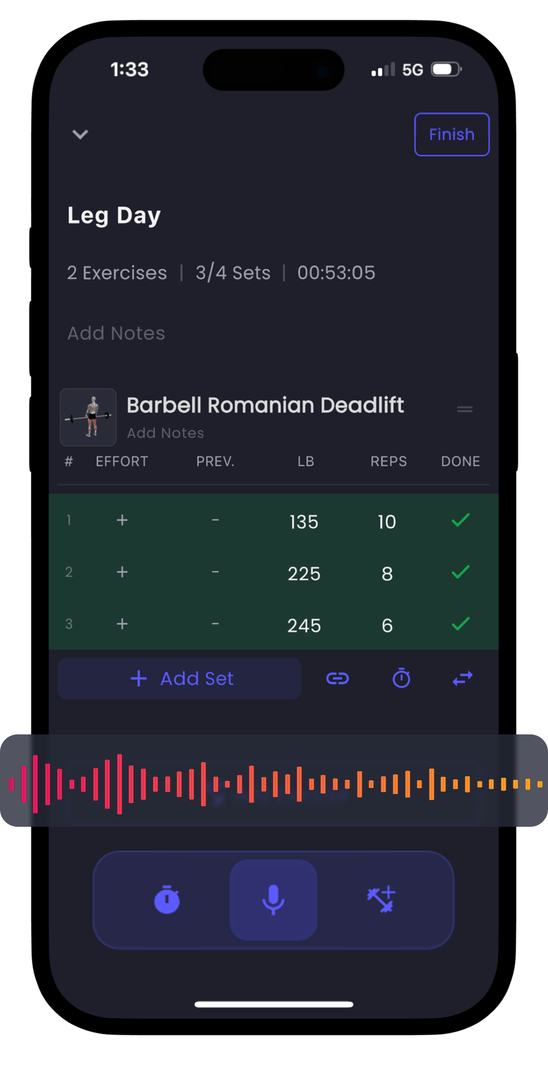 Voice Workout Tracking